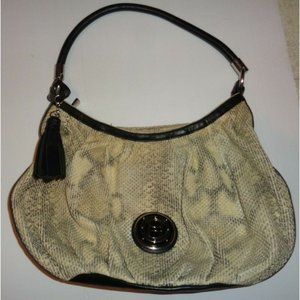BeBe Embossed Faux Snakeskin Purse/Shoulder Hand Bag GUC